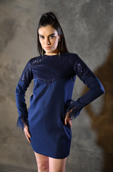 Navy Blue Mini Dress