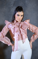 Rose Gold Ruffle Shirt