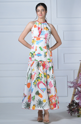 Amalfi Print Maxi Dress