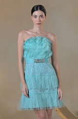 Baby Blue Ruffle Organza Dress