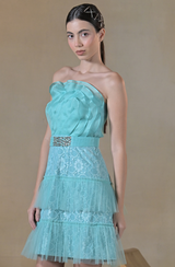 Baby Blue Ruffle Organza Dress