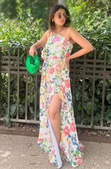 Hena Malhotra in Botanical Print Maxi Dress