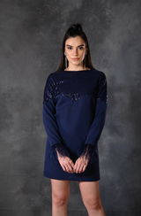 Navy Blue Mini Dress