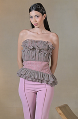 Pink Shimmer Top & Pant Set