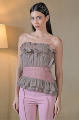 Pink Shimmer Top & Pant Set