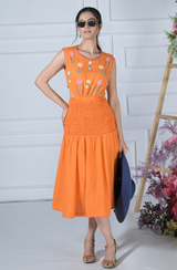 Dark Orange Maxi Dress