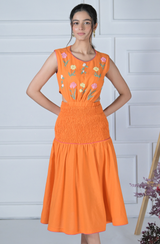 Dark Orange Maxi Dress