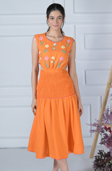 Dark Orange Maxi Dress