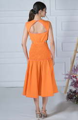 Dark Orange Maxi Dress