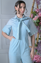 Blue Cotton Jumpsuit