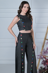 Black Denim Co Ord Set