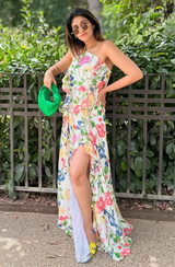 Botanical Print Maxi Dress