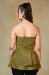 Golden Shimmer Tube Top