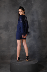 Navy Blue Mini Dress