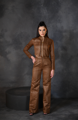 Brown Suede Co-Ord Set