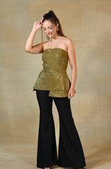 Golden Shimmer Tube Top