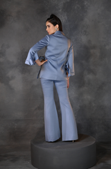 Stone Blue Blazer Pant Set