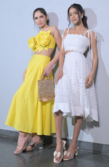 White Lace Skirt Set