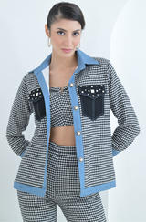 Black & White Houndstooth 3 Piece Set