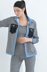 Black & White Houndstooth 3 Piece Set