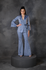 Stone Blue Blazer Pant Set