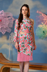 Printed Fringe Dress