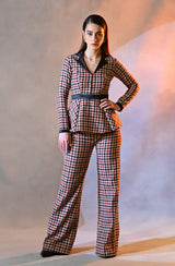 Brown Gingham Co- Ord Set