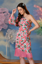 Printed Fringe Dress