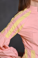 Yellow Pink Colour Block Dress