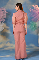 Deep Blush Embroidered Co- Ord Set