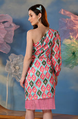 Printed Fringe Dress