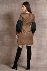 Brown Suede Dress