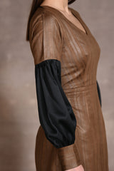 Brown Suede Dress