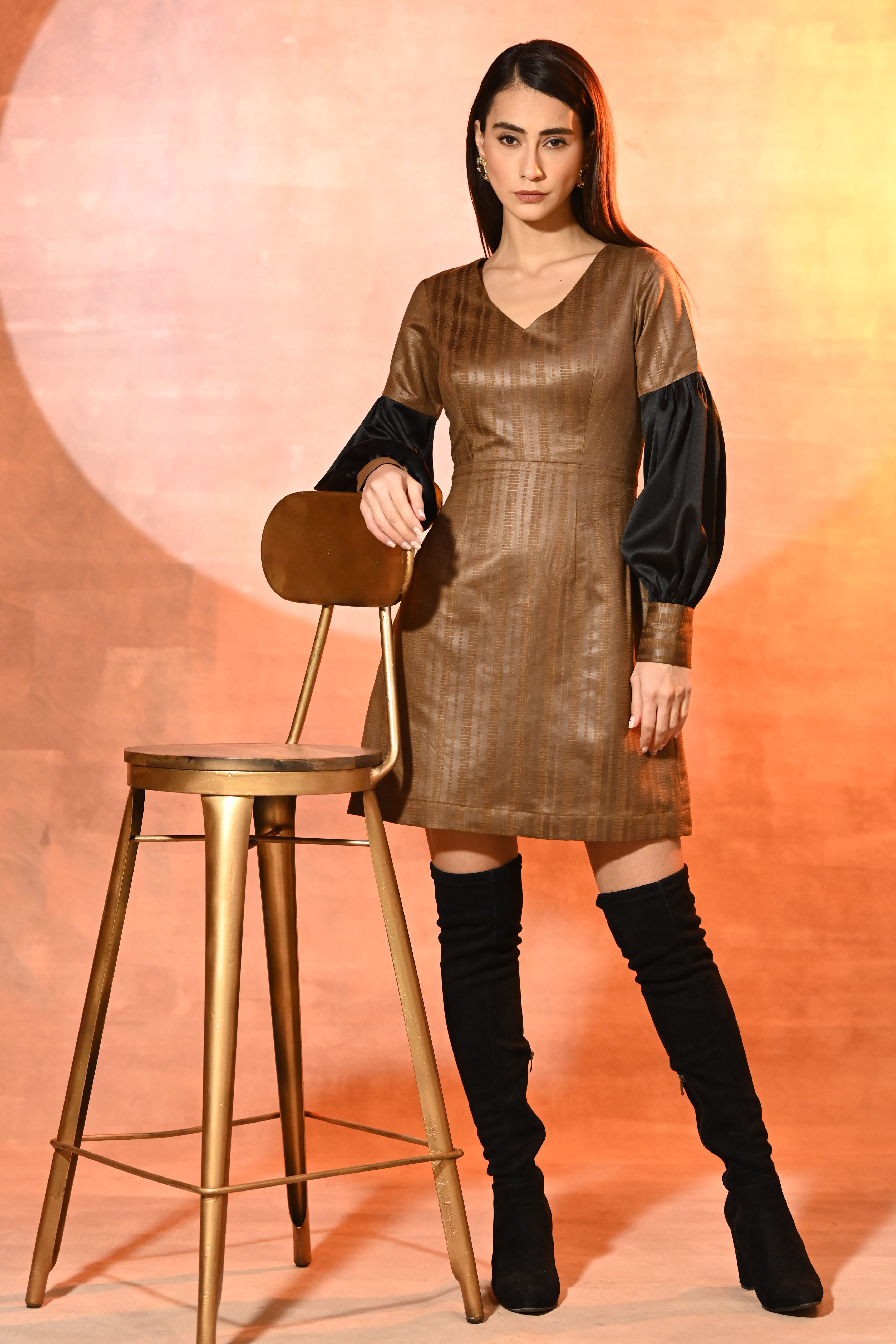 Brown Suede Dress – Ombrello Clothing