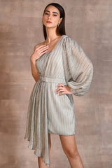 Shimmer Drape Dress