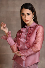 Rouge Pink Ruffle Shirt