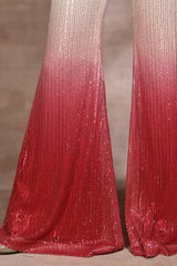 Red Shaded Sequin Co Ord Set