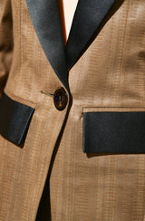 Brown Blazer Pant Set