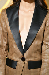 Brown Blazer Pant Set