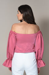 Fuchsia Pink Strapless Top