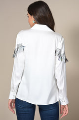 White Fringe Shirt