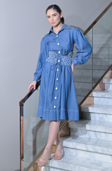 Blue Denim Shirt Dress