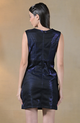 Blue Shimmer Flower Dress