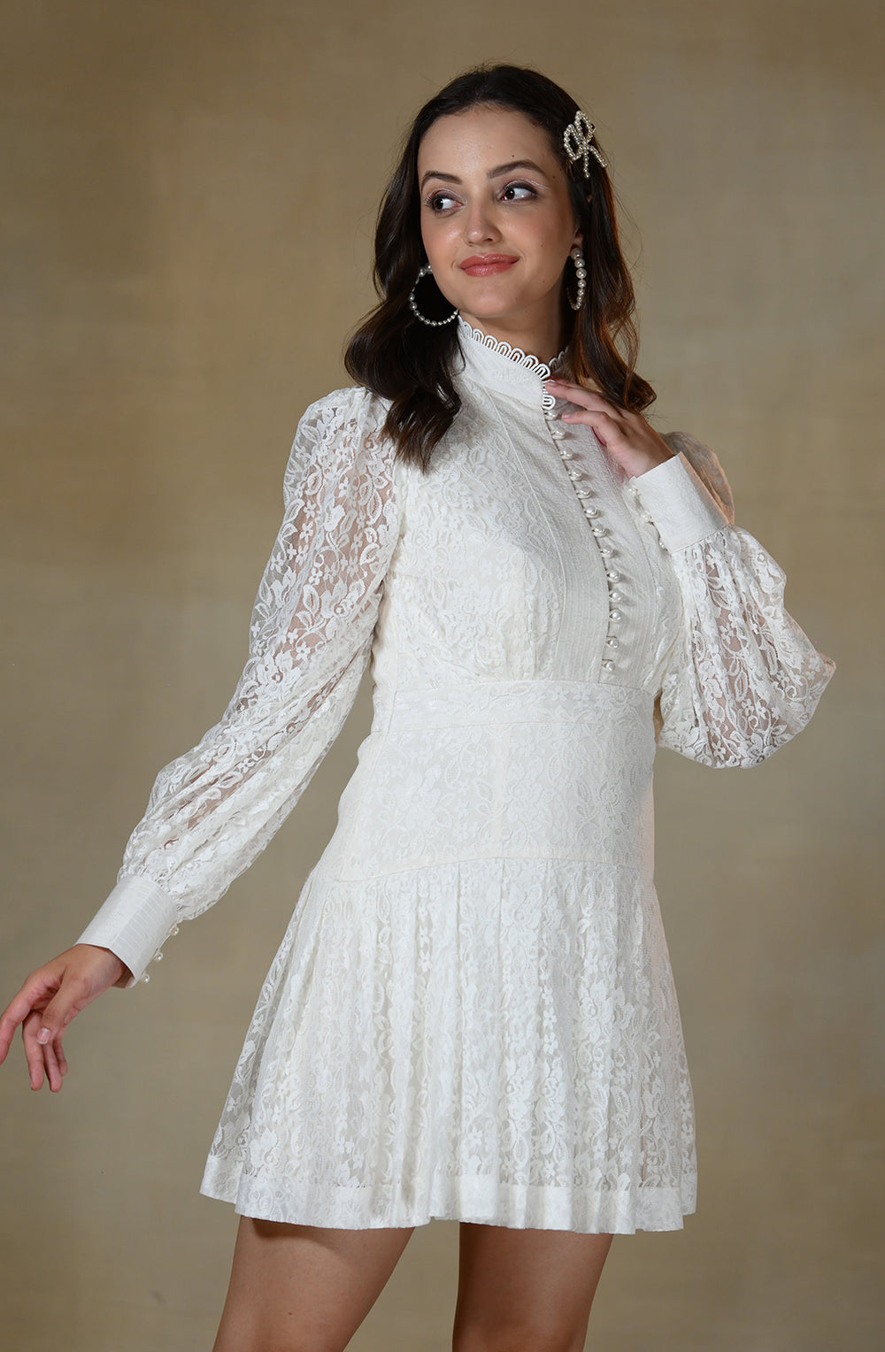 White Chantilly Lace Dress – Ombrello Clothing