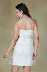 White Layered Organza Dress