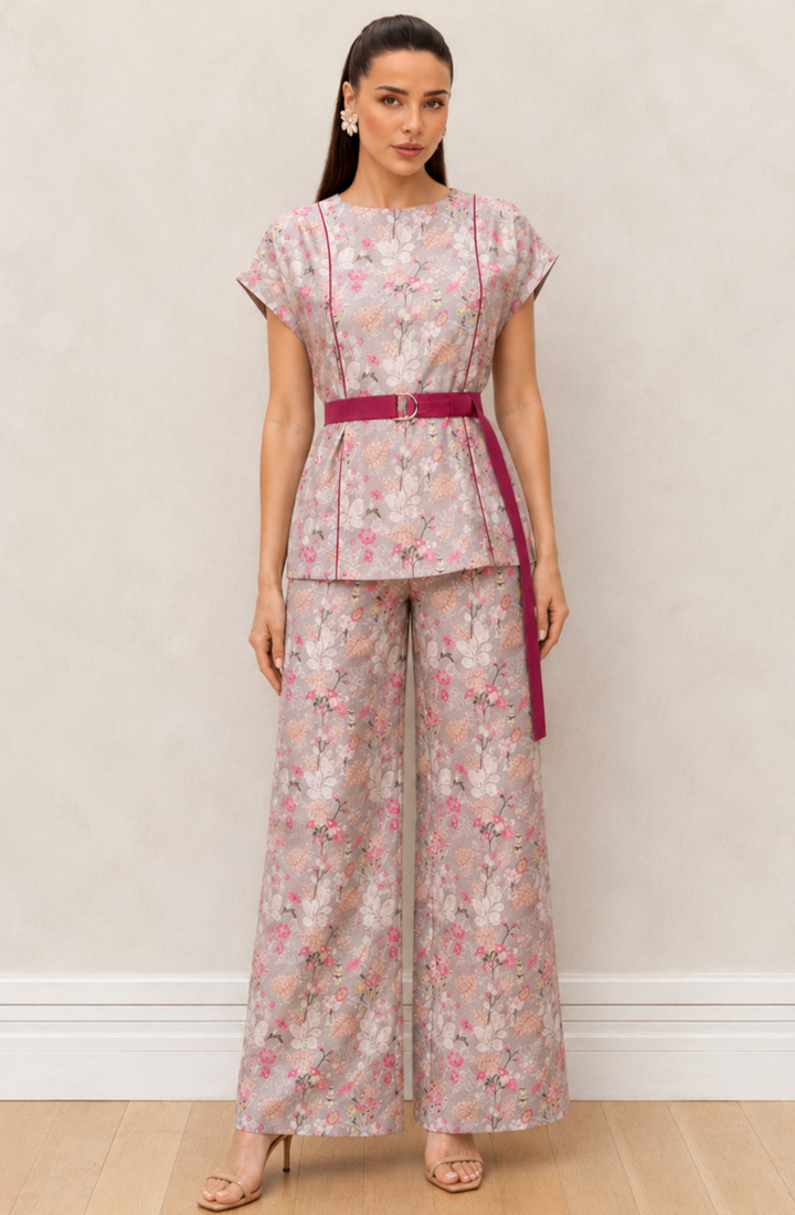 Royal Beige Embroidered Co Ord Set