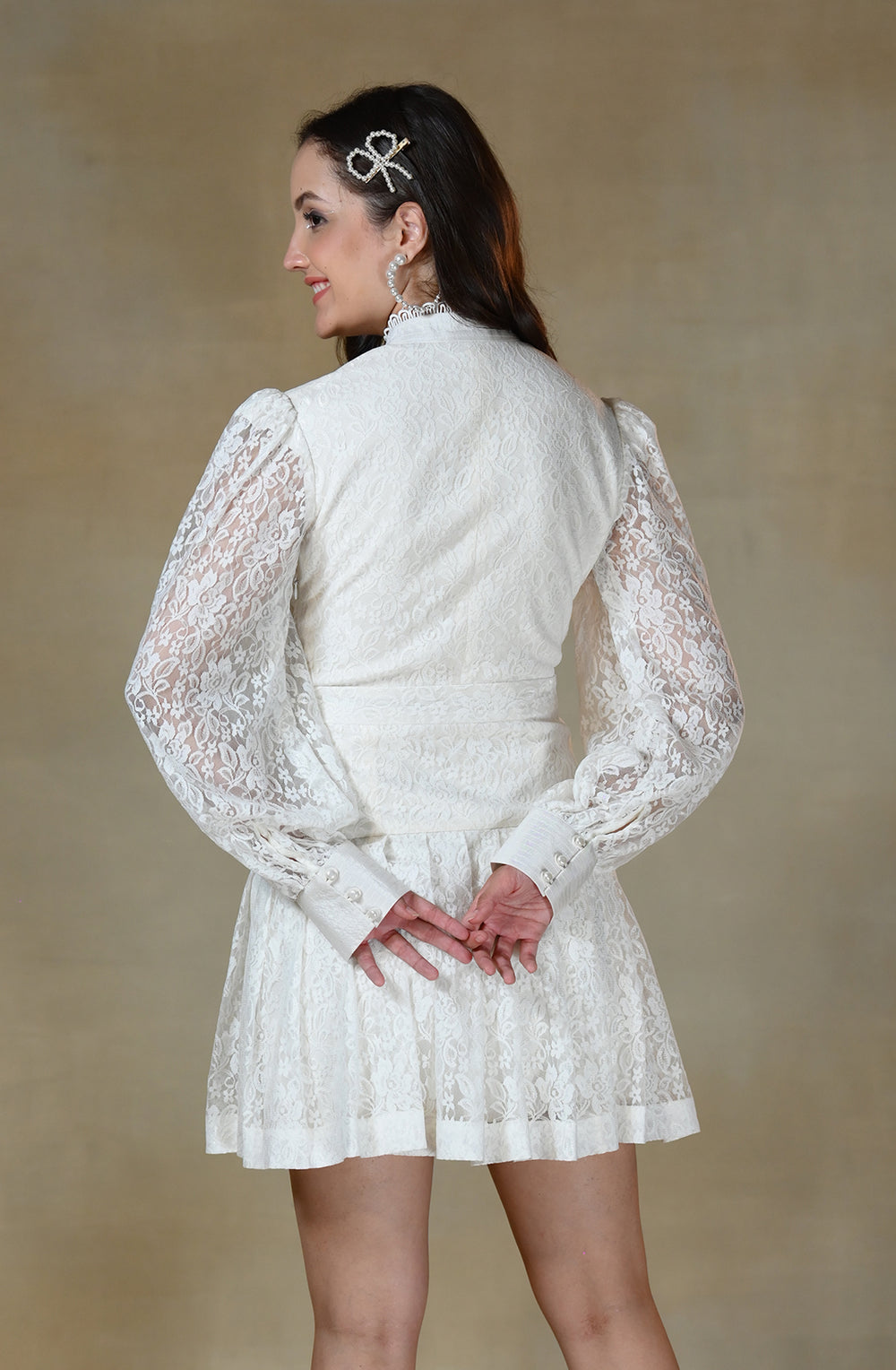 White Chantilly Lace Dress – Ombrello Clothing