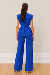 Cobalt Blue Embroidered Co Ord Set