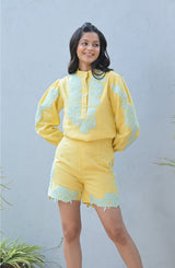 Buttercup Yellow Shorts Set