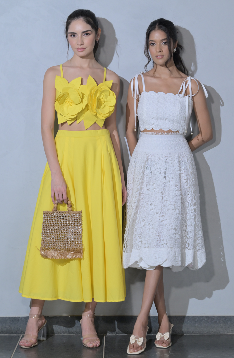 Sunflower Yellow Skirt Set